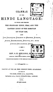 A Grammar of the Hindi Language