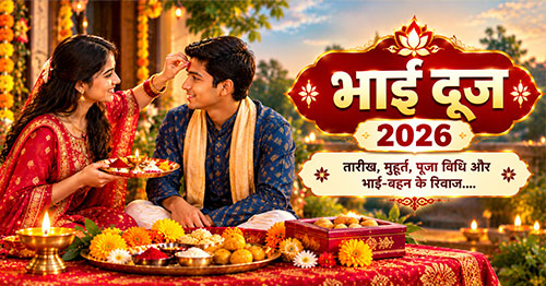 भाई दूज 2026: तारीख, मुहूर्त, पूजा विधि और भाई-बहन के रिवाज़